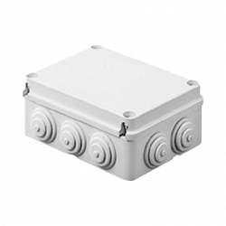 Caja de derivación de PVC Auto-extinguible con 12 entradas, tapa atorn