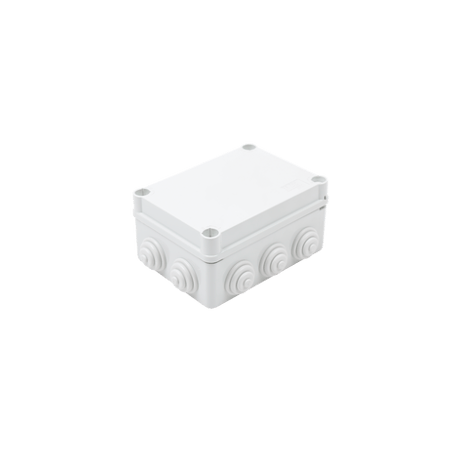 Caja de derivación de PVC Auto-Extinguible con 10 entradas, tapa y tor