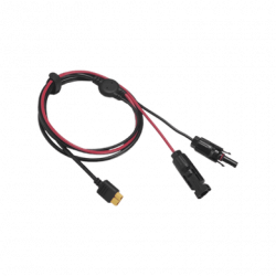 Cable 2.5 m, Negro, Calibre 10 AWG con Terminales MC4 Macho y Hebra pa
