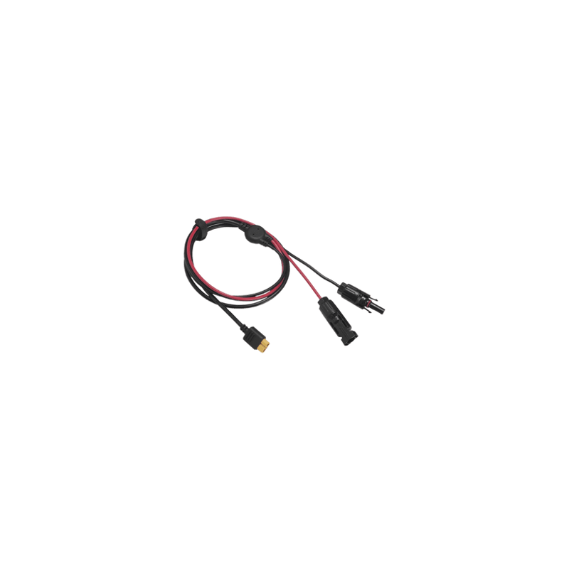 Cable 2.5 m, Negro, Calibre 10 AWG con Terminales MC4 Macho y Hebra pa