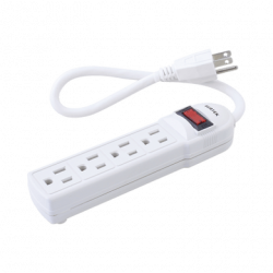 Multicontacto con cable 30 cm. 4 tomas 127 Vca línea, tierra, neutro 1