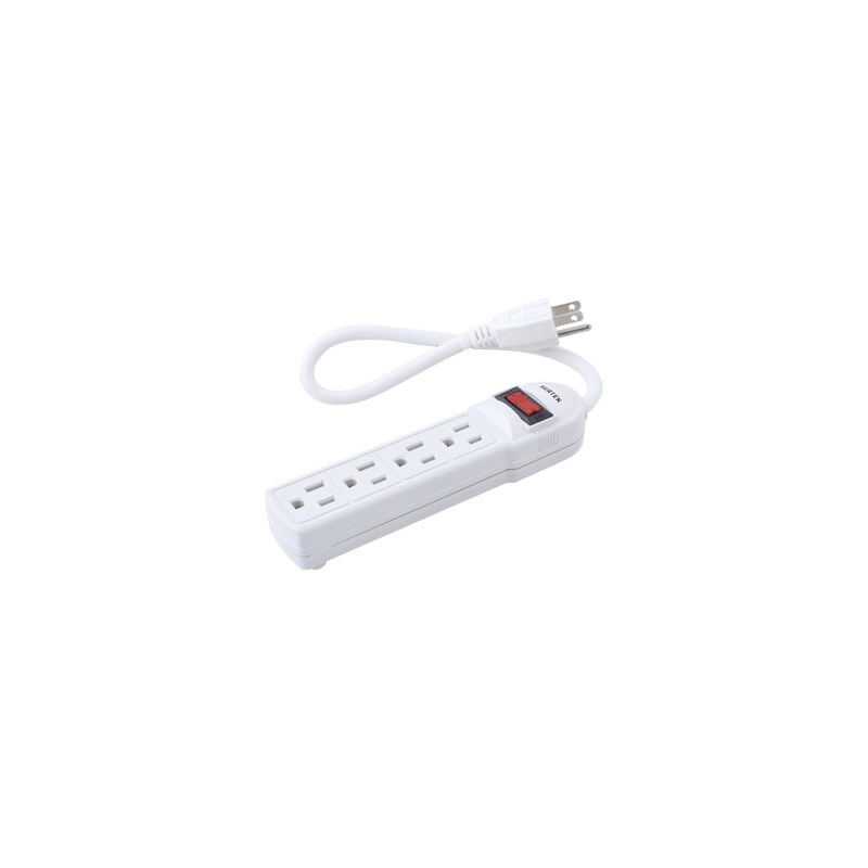 Multicontacto con cable 30 cm. 4 tomas 127 Vca línea, tierra, neutro 1