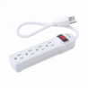 Multicontacto con cable 30 cm. 4 tomas 127 Vca línea, tierra, neutro 1