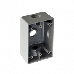 Caja Condulet FS de 1/2 (12.7 mm) con tres bocas a prueba de intemperi