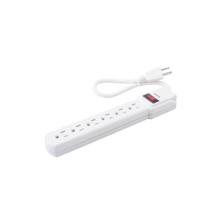 Multicontacto con cable 30 cm. 6 tomas 127 Vca línea, tierra, neutro 1