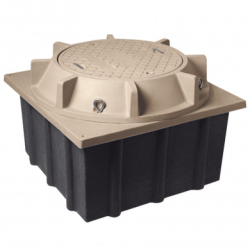 Registro Mini Manhole con tapa de concreto polimérico 4 ft x 4 ft x 2