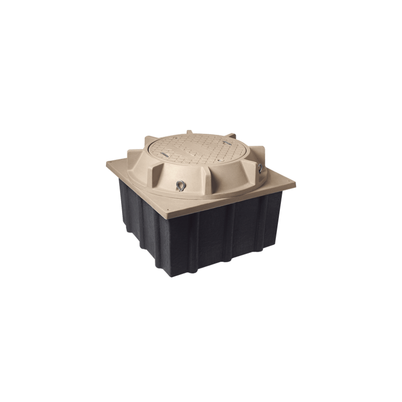 Registro Mini Manhole con tapa de concreto polimérico 4 ft x 4 ft x 2