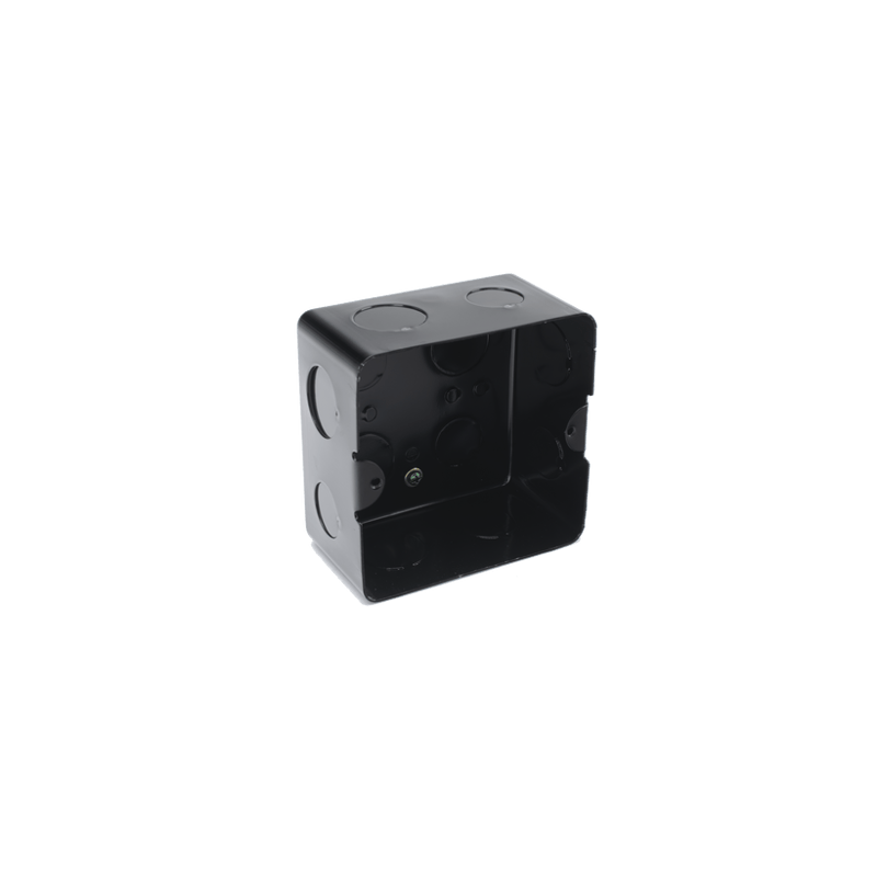 Caja de registro de acero galvanizado, 10x10 cm, Color Negro (11000-00