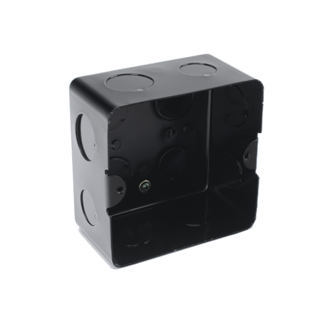 Caja de registro de acero galvanizado, 10x10 cm, Color Negro (11000-00