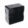 Caja de registro de acero galvanizado, 10x10 cm, Color Negro (11000-00