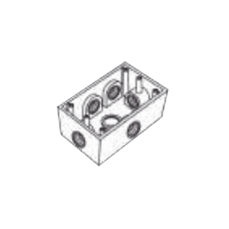 Caja Condulet FS de 3/4 (19.05 mm ) con seis bocas a prueba de intempe