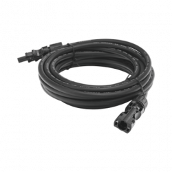 Cable Fotovoltaico 2.5 m, Negro, Calibre 10 AWG con Terminales MC4 en
