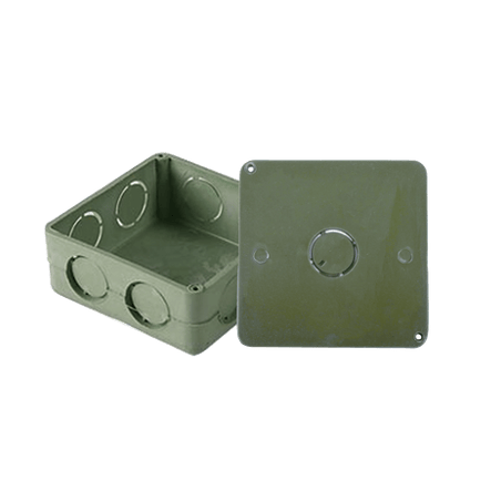 Caja Cuadrada y Tapa de 1 para instalaciones con tubería PVC Conduit p