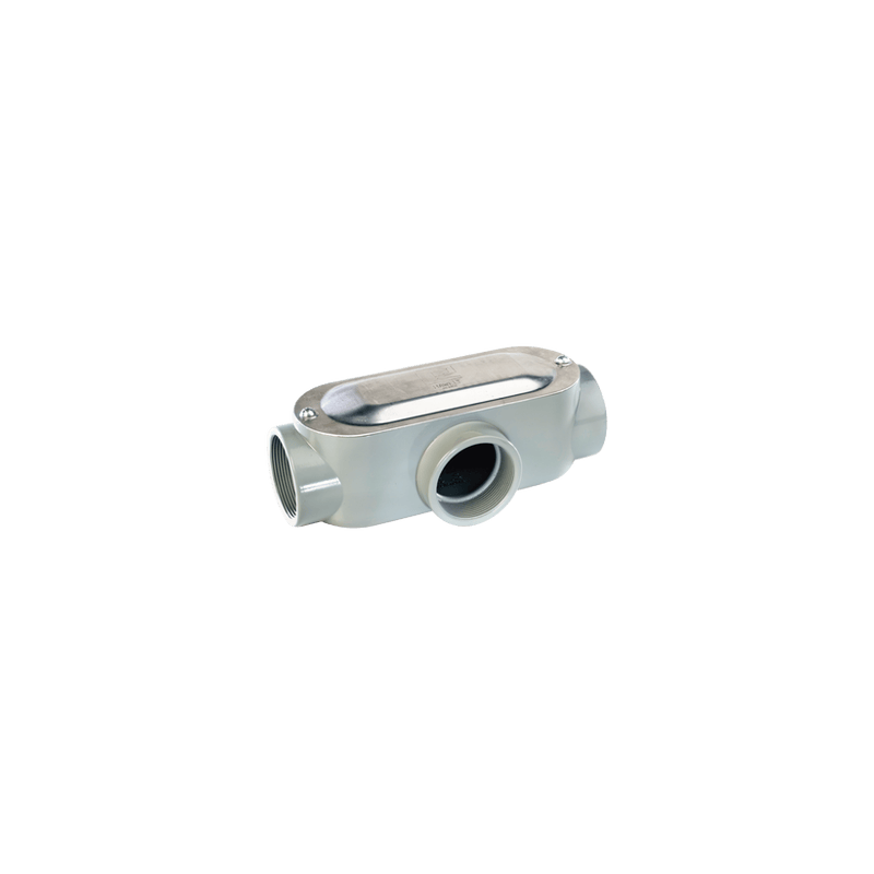 Caja Condulet tipo T de 1/2 (12.7 mm) Incluye tapa y tornillos.