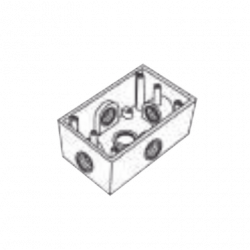 Caja Condulet FS de 1 (25.4 mm) con cinco bocas a prueba de intemperie