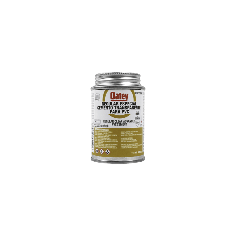 Cemento Claro de 118 ml para Tubo Conduit PVC Pesado.