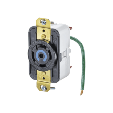 Receptáculo de Media Vuelta Industrial 30 A 120/208 V CA/ Nema L21-30R
