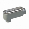 Caja oval roscada tipo LB de 2 1/2 corta (63.5 mm) incluye tapa y torn