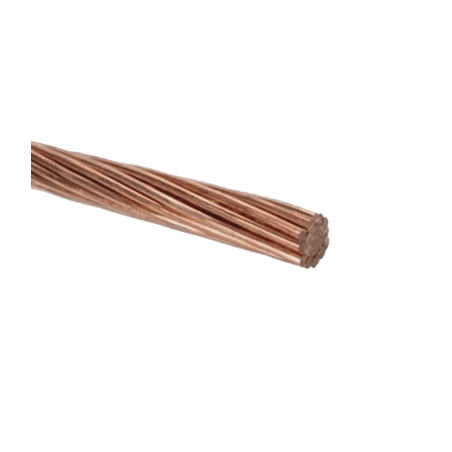 Cable Eléctrico de Cobre Desnudo Semiduro 7 Hilos, Cal. 2 AWG, Rollo d