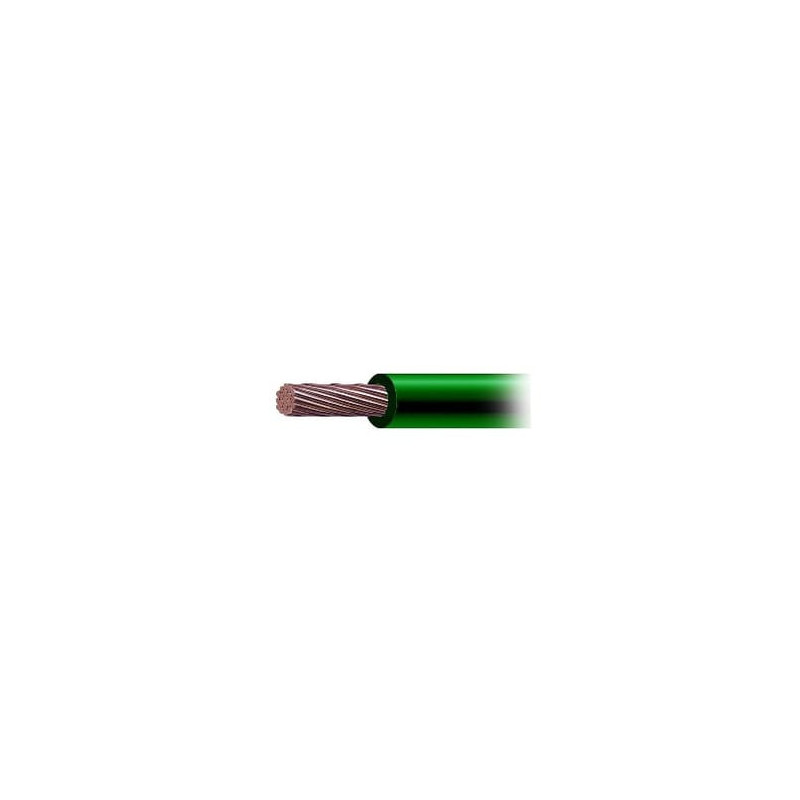 Cable de Cobre Recubierto THW-LS Calibre 6 AWG 19 Hilos Color Verde (V