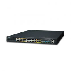 Switch Administrable L3 Stacking 10/100/1000T 24 puertos PoE802.3at, 4