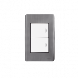 Apagador Doble de 10 A/ 127 V CA  60 Hz /  Placa de Acero.