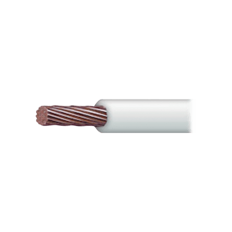 Cable Eléctrico 18 awg  color blanco, Conductor de cobre suave. Aislam