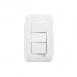 Apagador Escalera Triple de  127 V60 Hz 10 A/ Color Blanco.