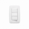Apagador Escalera Triple de  127 V60 Hz 10 A/ Color Blanco.