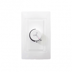 Dimmer Rotativo para Ventilador / 300 W 127 V CA / Color Blanco.