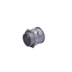 Conector 1 1/2 (38mm) pared delgada con tornillo galvanizado etiqueta