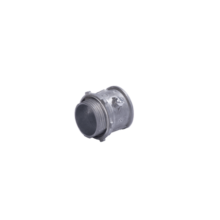 Conector 1 1/2 (38mm) pared delgada con tornillo galvanizado etiqueta