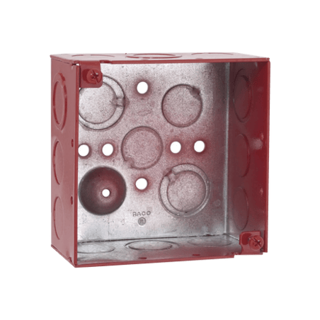 Caja Cuadrada Galvanizada  de 4 /Profundidad de 2 1/8 / Cuenta con 11