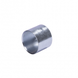 Cople 1 1/4 (32mm) pared gruesa con rosca galvanizado etiqueta amarill