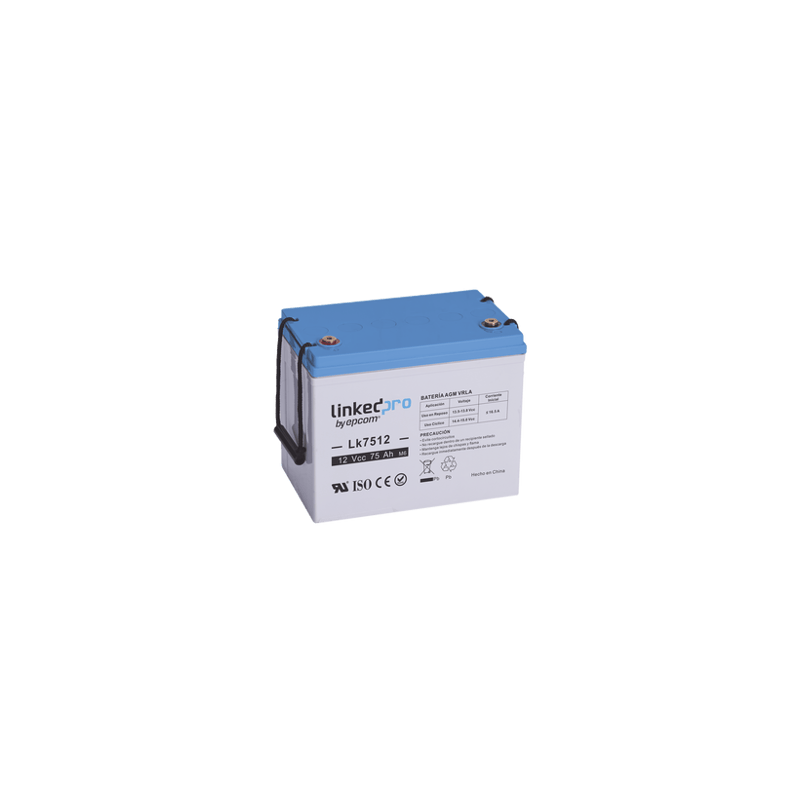 Batería 12 Vcc / 75 Ah / UL / Tecnología AGM-VRLA / Vida útil promedio