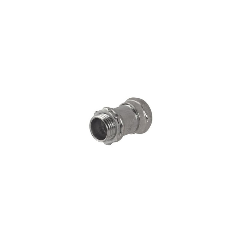 Conector Recto Compresión de Acero Galvanizado para Pared Delgada de 1