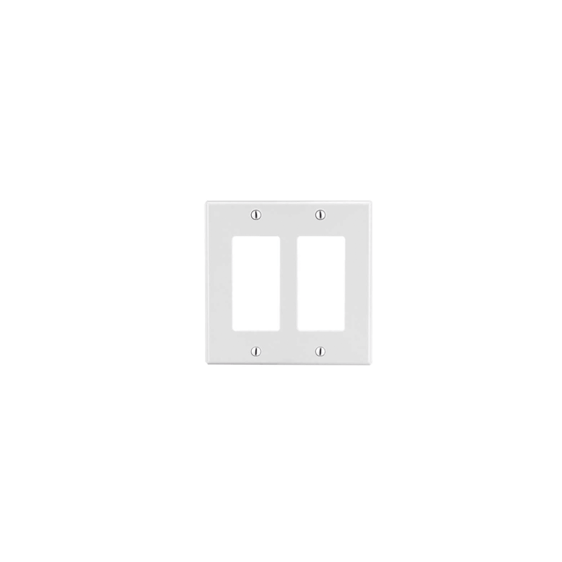 Tapa para Caja Multigang / Contacto Doble / Color Blanco.