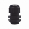 Conector Plástico Negro Tipo Glándula para Rosca NPT 1/2