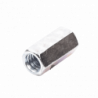 Cople hexagonal roscado cuerda máquina galvanizado d 9.5 mm (3/8)