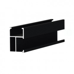 Riel 8 con anodizado negro para montaje de módulos fotovoltaicos de al