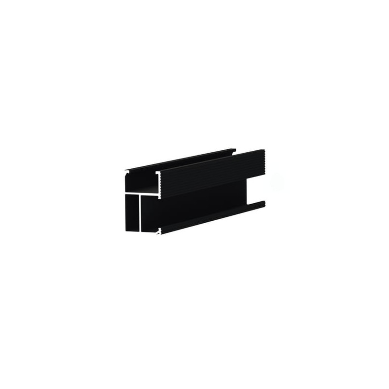 Riel 8 con anodizado negro para montaje de módulos fotovoltaicos de al