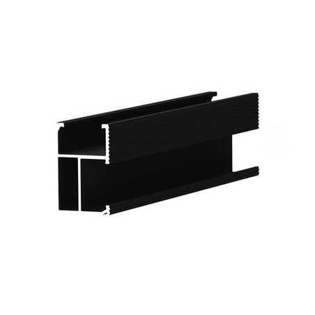 Riel 8 con anodizado negro para montaje de módulos fotovoltaicos de al