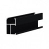Riel 8 con anodizado negro para montaje de módulos fotovoltaicos de al
