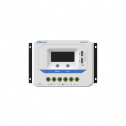 Controlador Solar de Carga PWM 12/24V 60 A, Salida USB, con Display