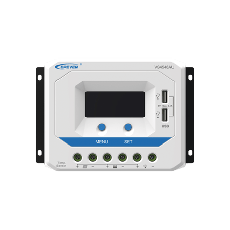 Controlador Solar de Carga PWM 12/24/36/48 V 45 A, Salida USB, con Dis