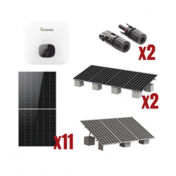 Kit Solar Interconexion  / 6 kW  220Vca / Inversor GROWATT / Montaje I