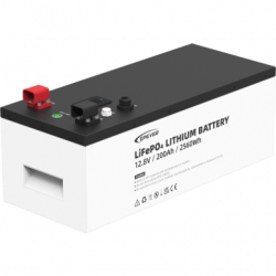 Batería de litio LiFeO4 12.8Vcc, 200Ah, 2.56Kwh, Pantalla LCD para Mon