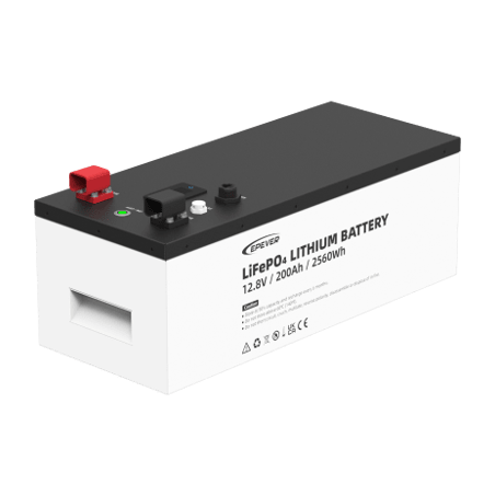 Batería de litio LiFeO4 12.8Vcc, 200Ah, 2.56Kwh, Pantalla LCD para Mon