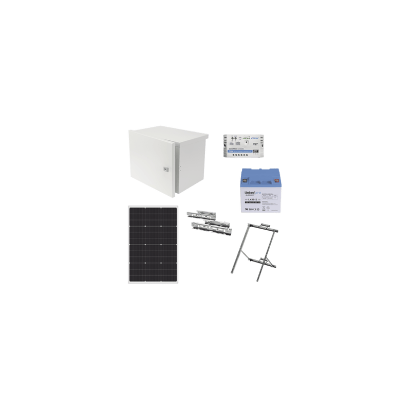 Kit de Alimentación PV para CCTV 12 Vcc Hasta Máximo 14 Watts para Cám