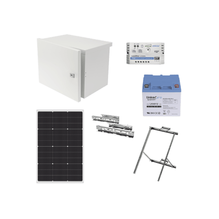 Kit de Alimentación PV para CCTV 12 Vcc Hasta Máximo 14 Watts para Cám